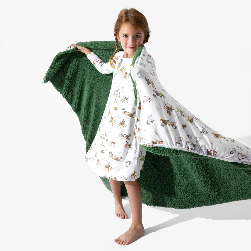 Yuletide Bamboo Girls' Long Sleeve Dress