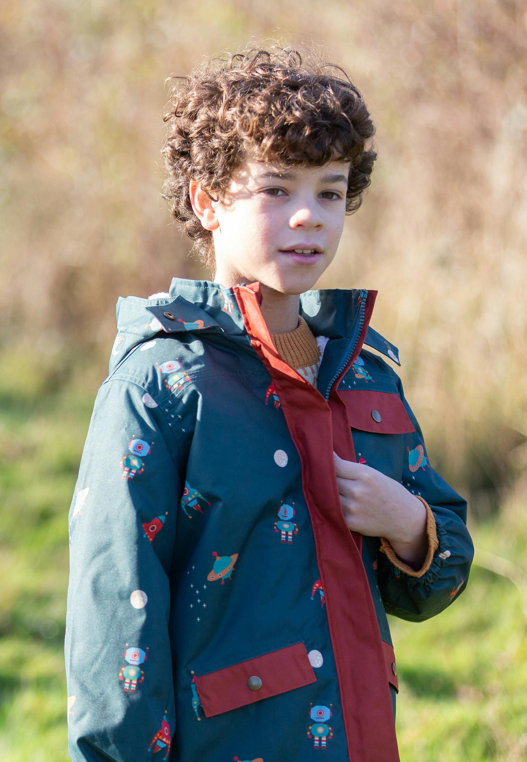 Into Space Recycled Waterproof Adventure Winter Coat, Green