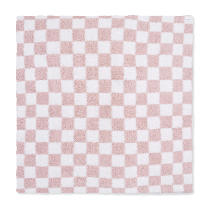 Chenille - Blush Checkerboard Blanket