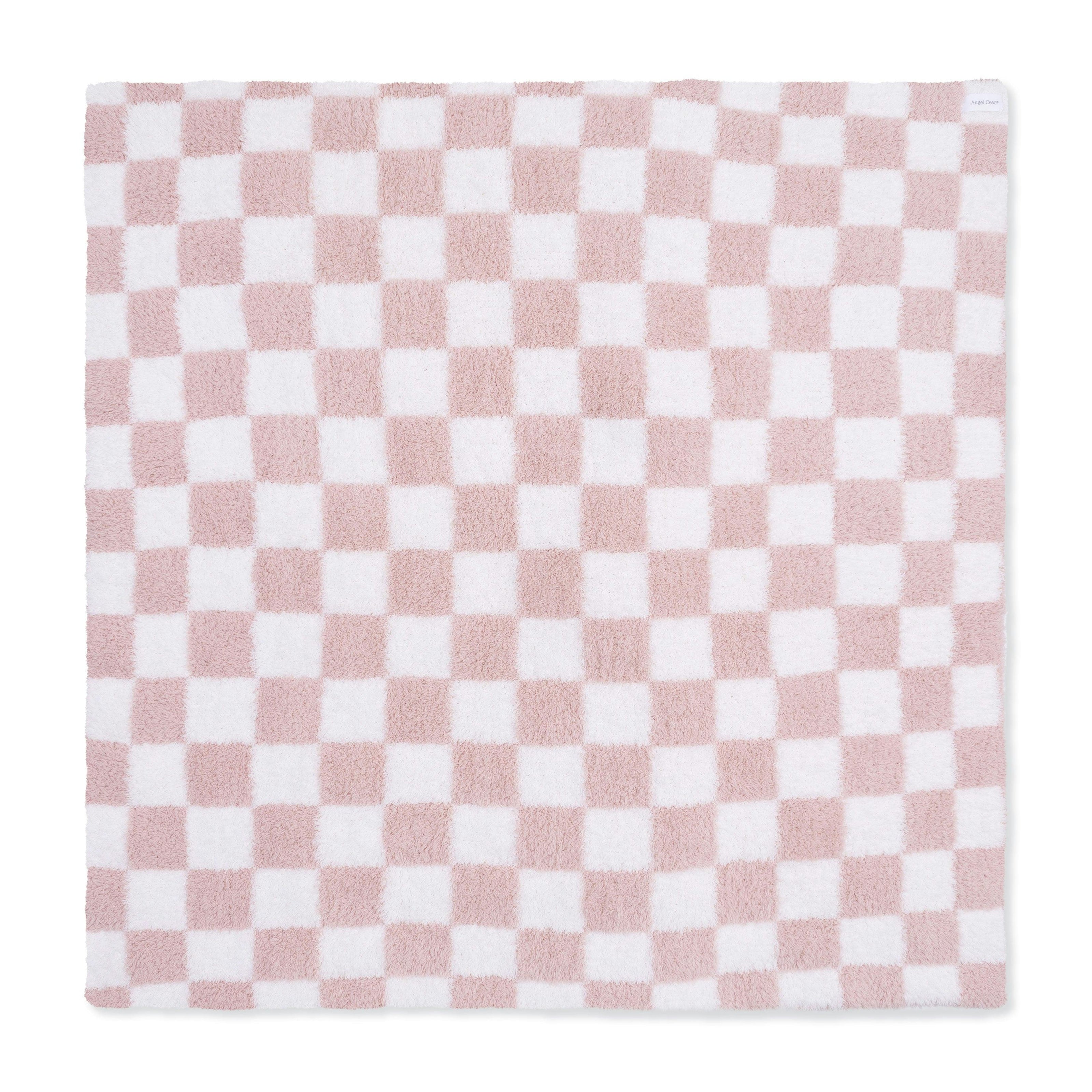 Chenille - Blush Checkerboard Blanket