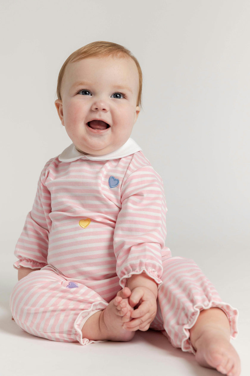 Stripe Knit Longall with Hearts