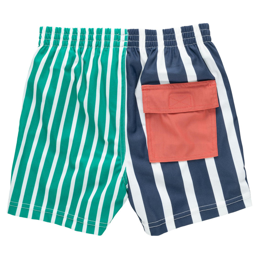 Boys Swim Trunk - Multi Stripe