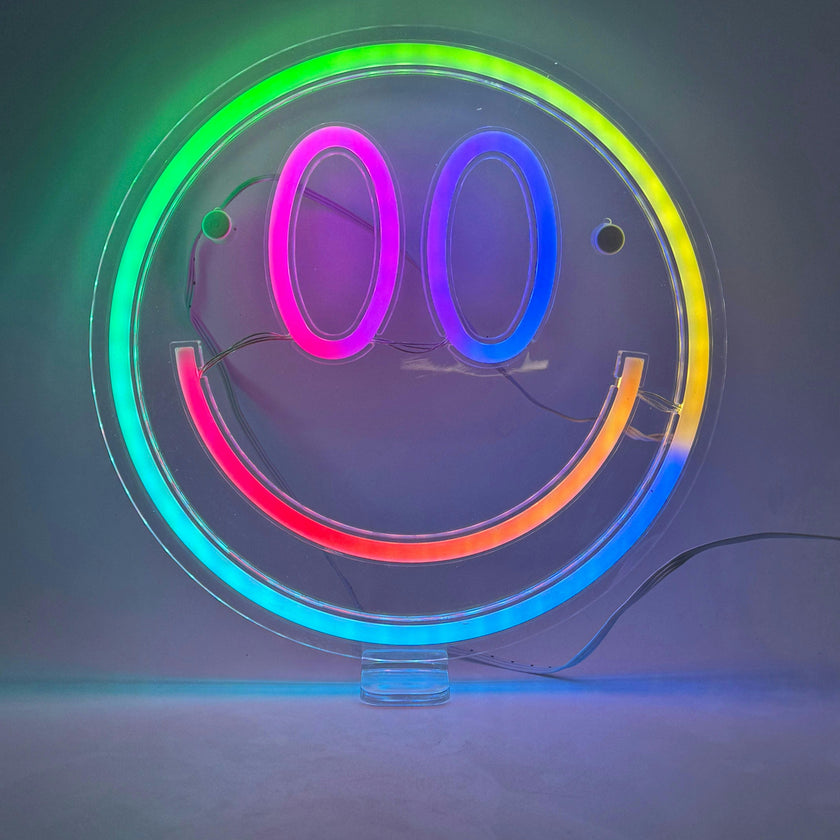 RGB Color Changing Neon Sign-Smile