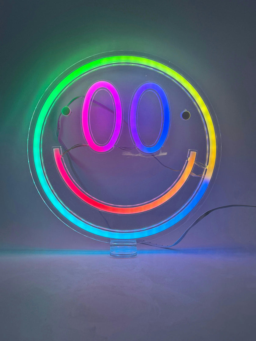 RGB Color Changing Neon Sign-Smile