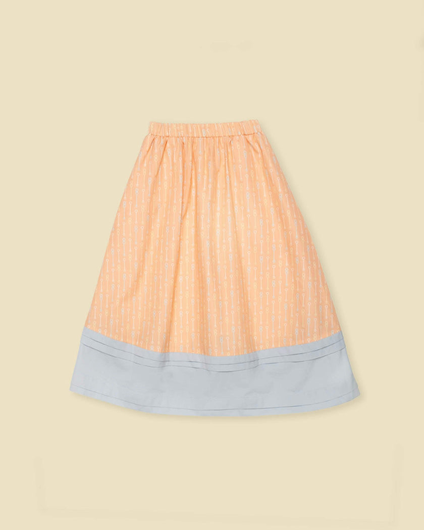 Organic Picnic Skirt in Creamsicle Wand