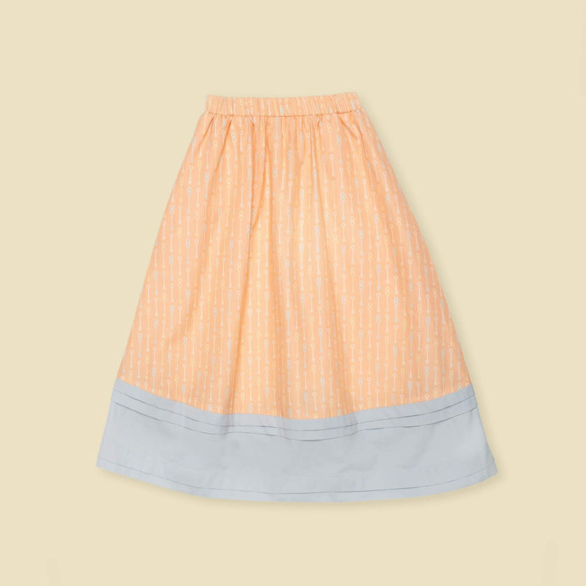 Organic Picnic Skirt in Creamsicle Wand