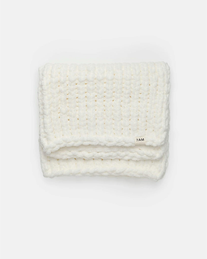 Hand-Knit Chenille Throw