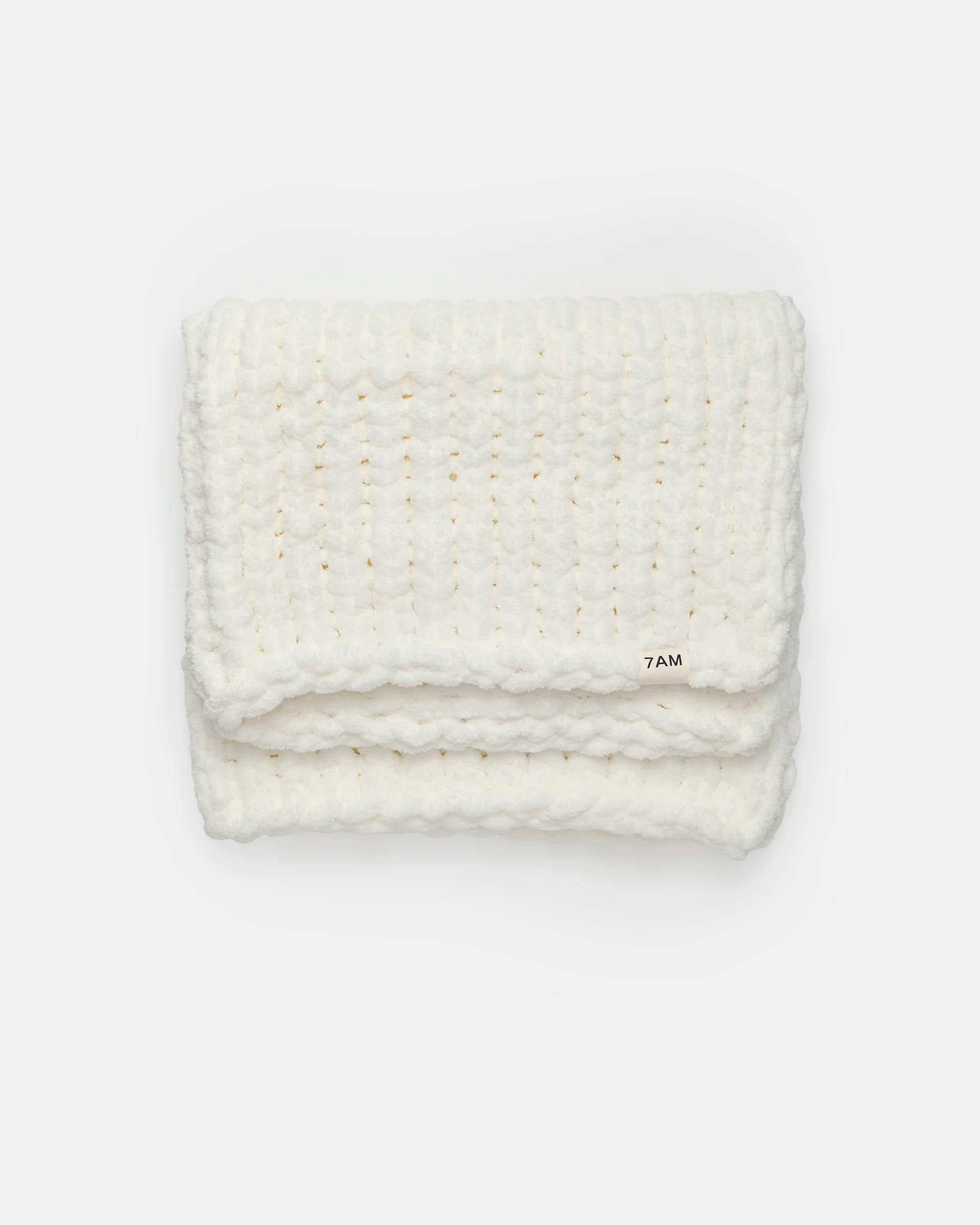 Hand-Knit Chenille Throw