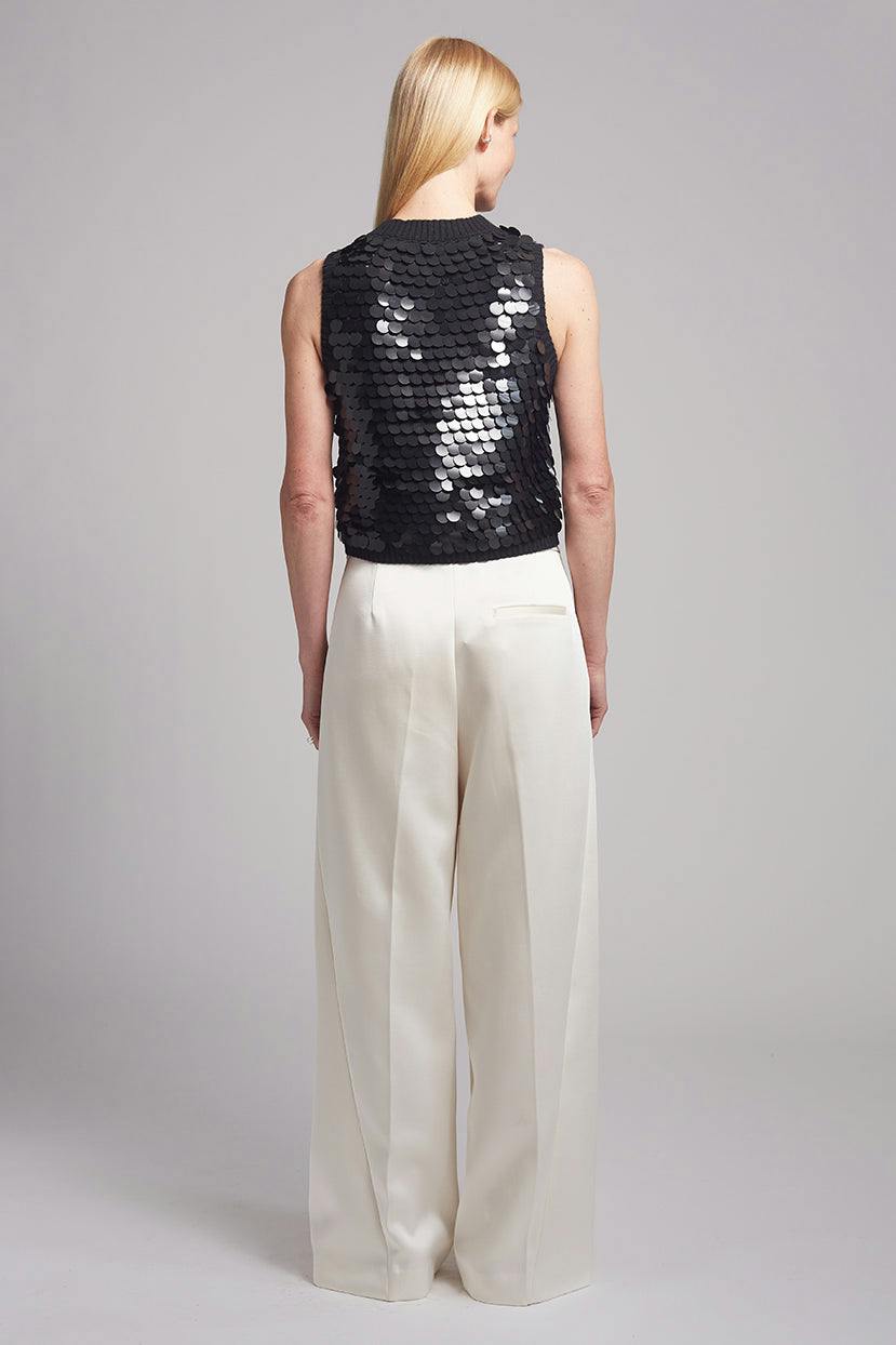 CORA TANK | BLACK W/ BLACK SEQUINS