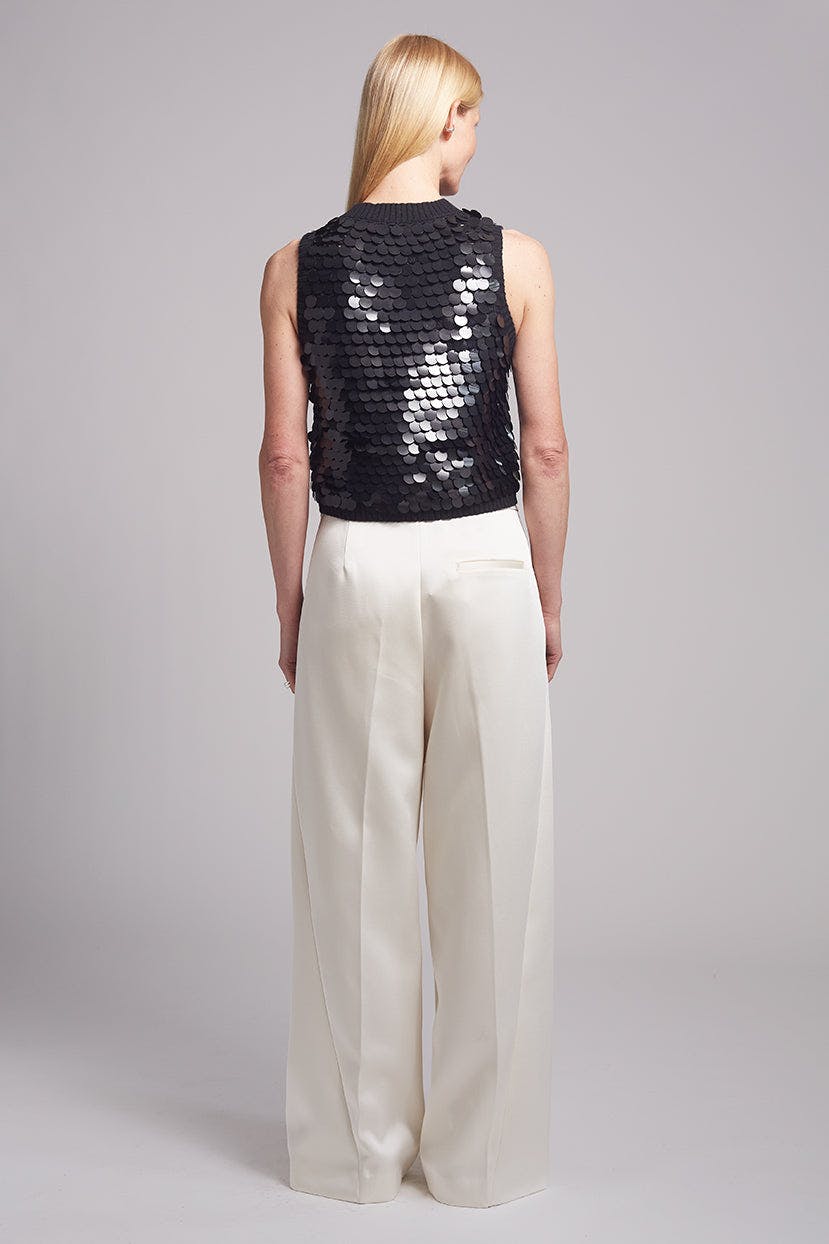Women's Cora Large Sequins Crew Neck Sweater Tank