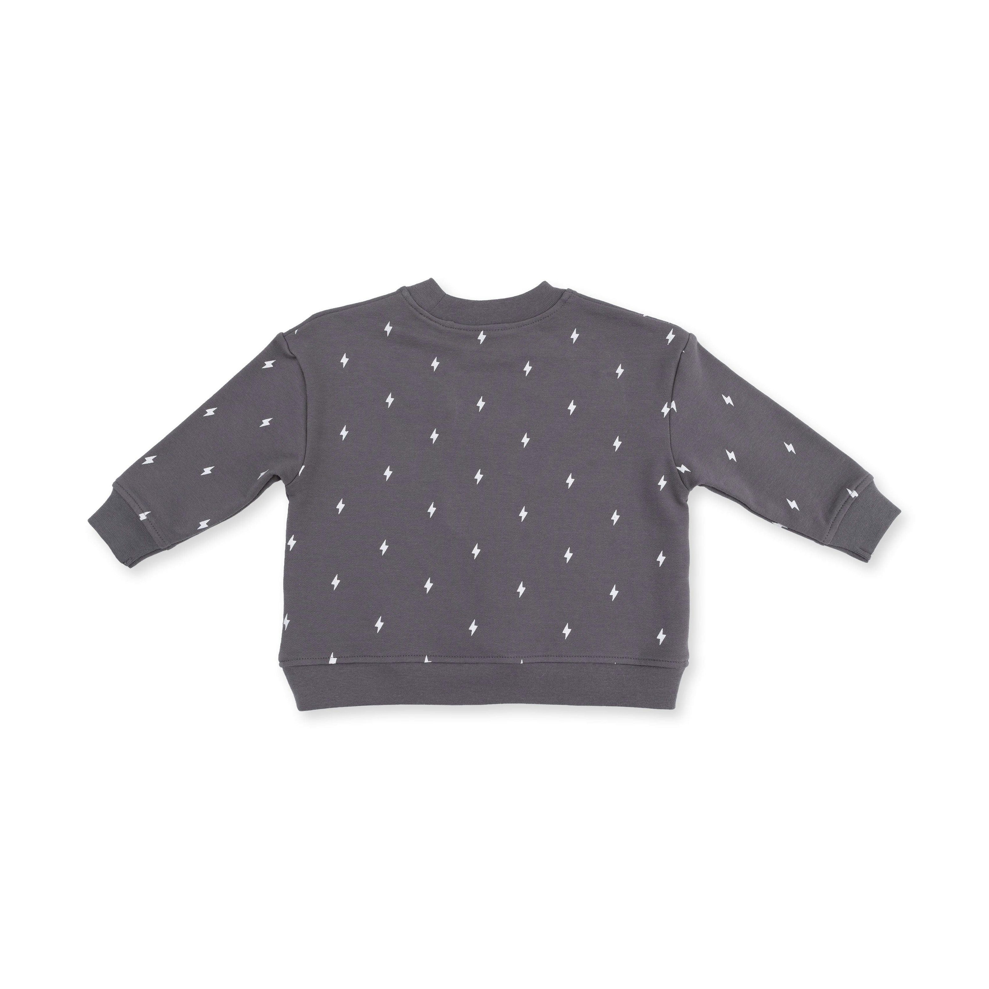 Lightning Bolt French Terry - Drop Sleeve Sweatshirt