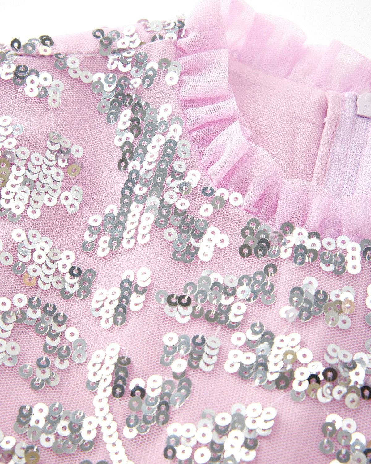 Tabitha Sequin Maxi Dress, Bubblegum Pink