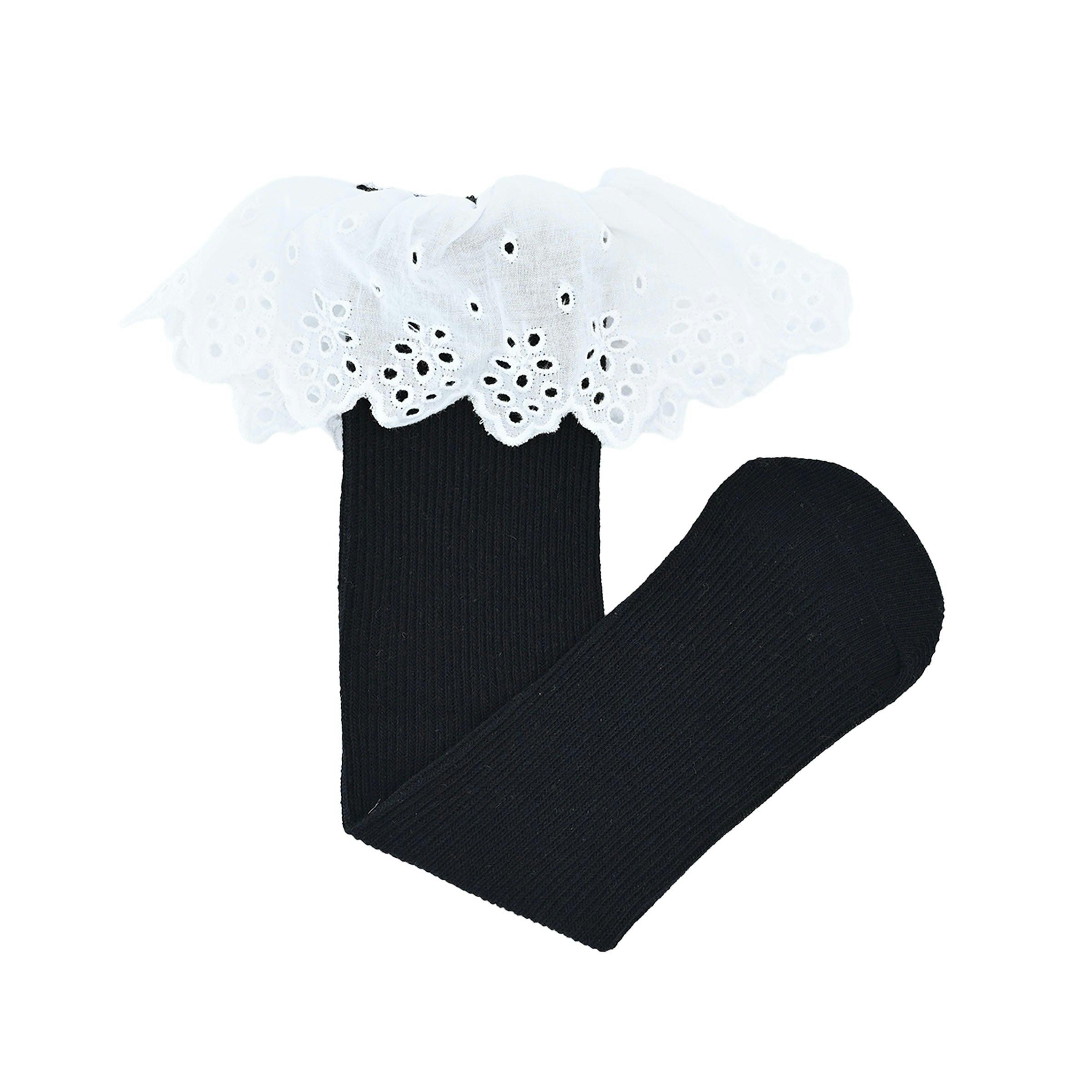 White Trim Skirt Socks
