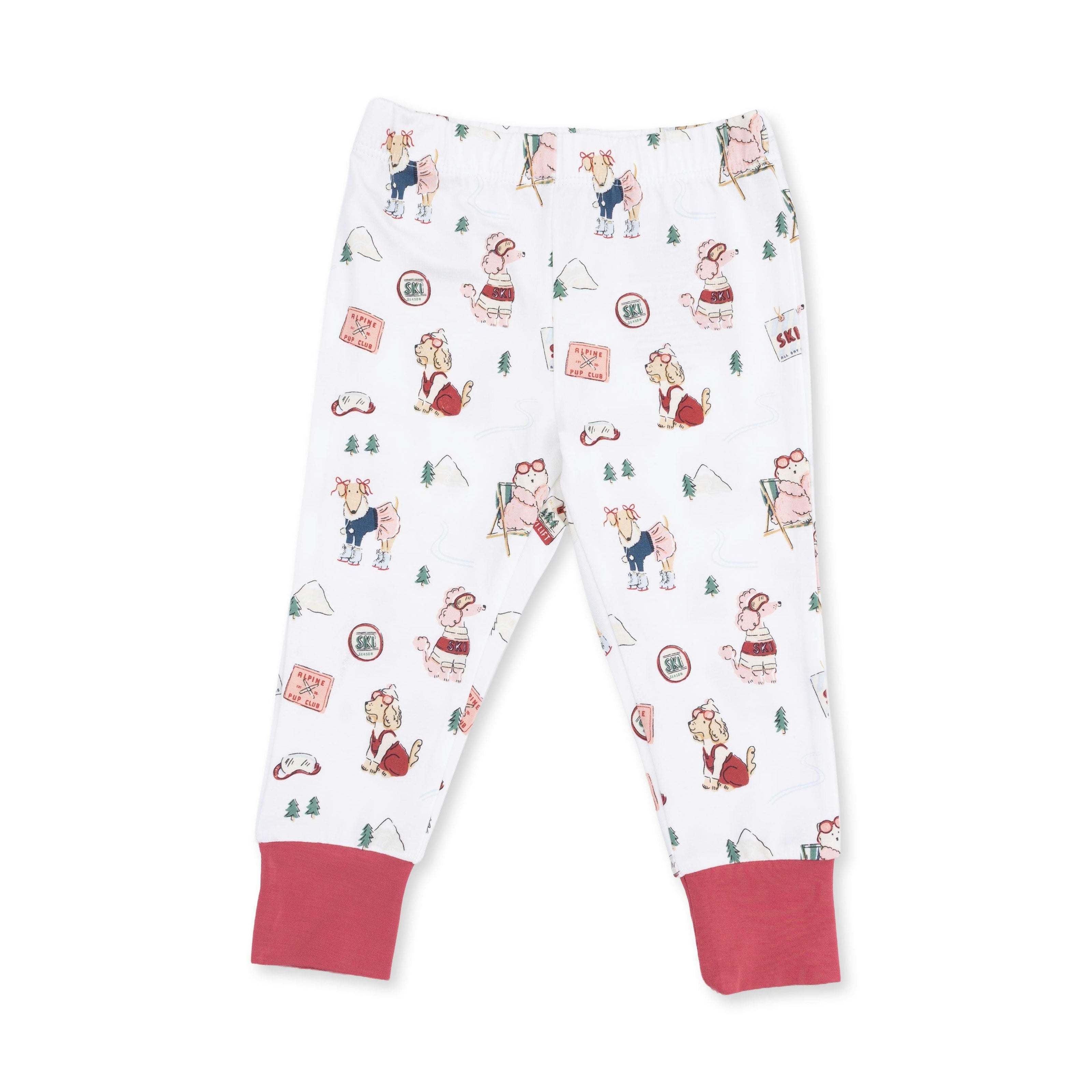Winter Sports Dogs Pink - Long Sleeve Loungewear Set