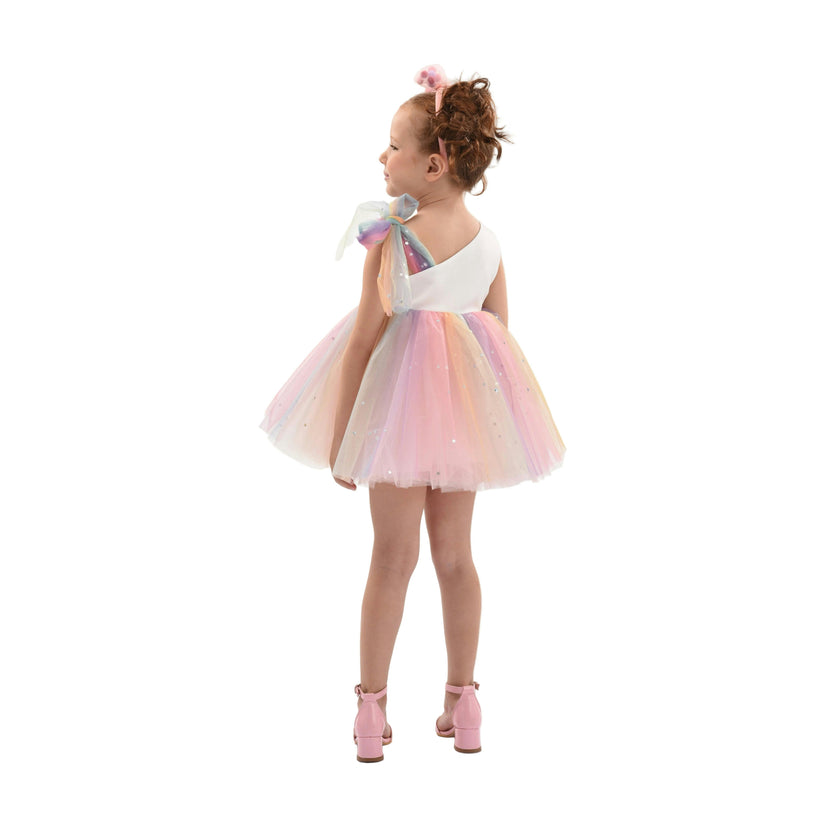 White Pastel Tulle Party Dress