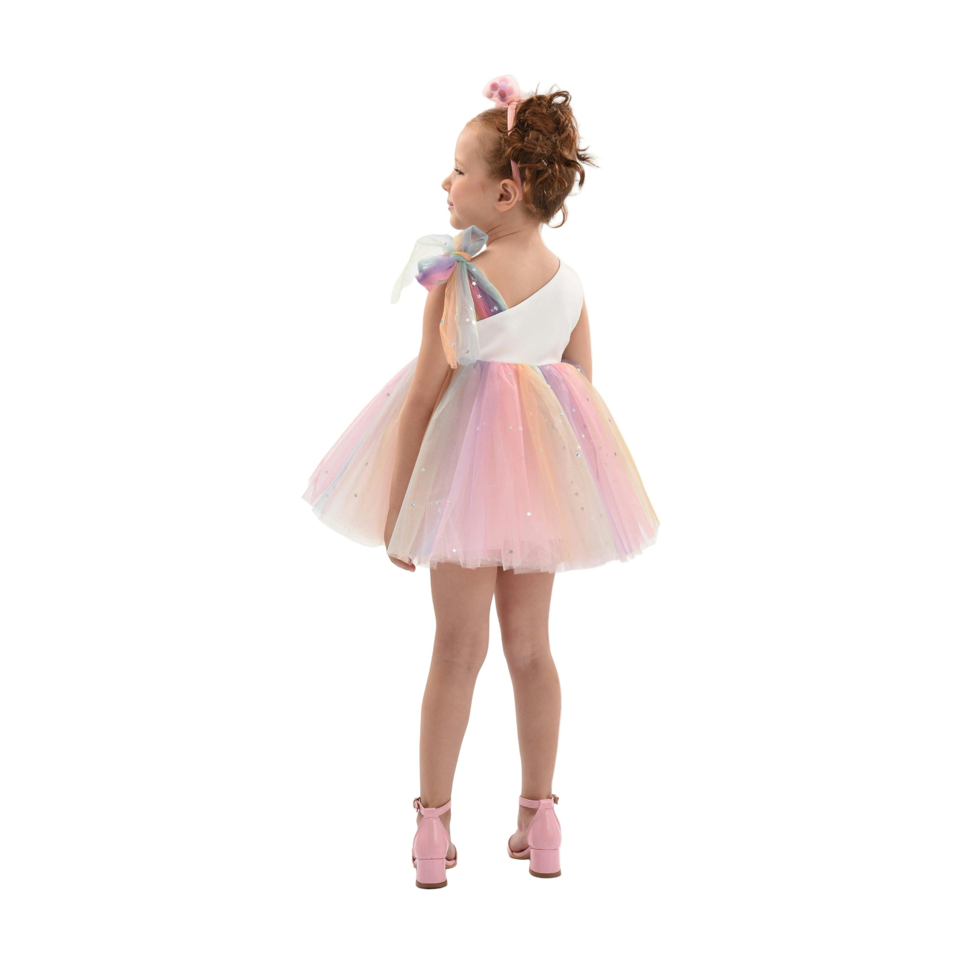 White Pastel Tulle Party Dress
