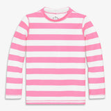 Kids long sleeve rash guard in stripe
