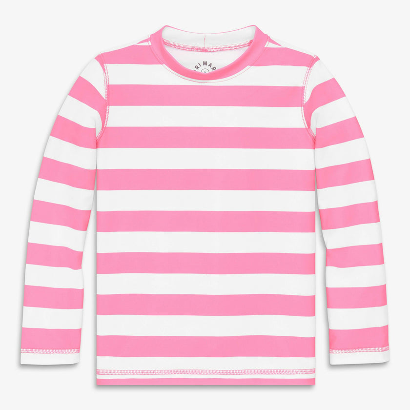 Kids long sleeve rash guard in stripe