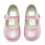 Emma British Pre-Walker Baby Shoes - Pink Glitter