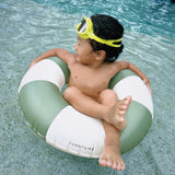 Mini Tube Pool Ring: Tides Out Olive Stripe