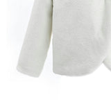 Ivory Plush Asymmetrical Coat