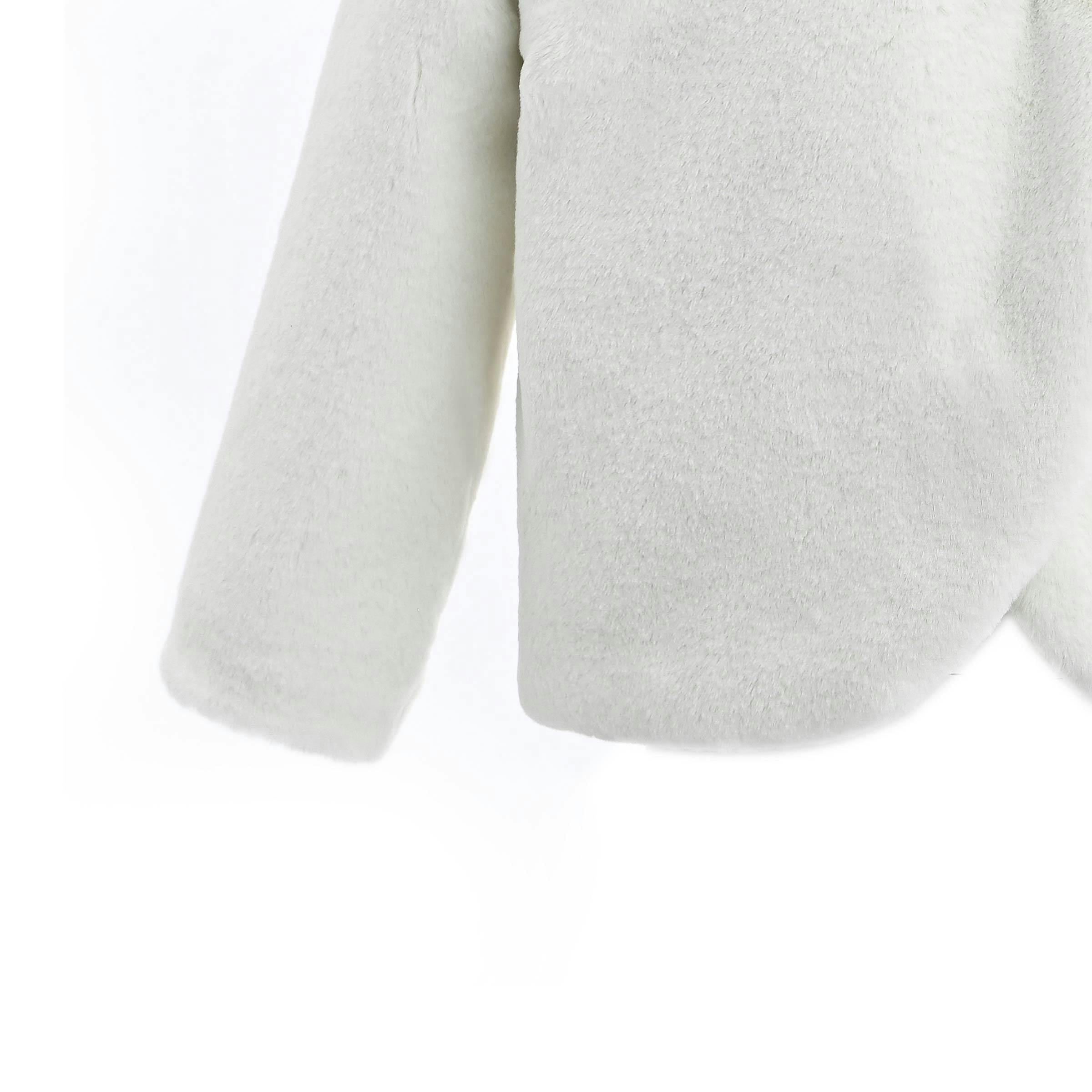 Ivory Plush Asymmetrical Coat