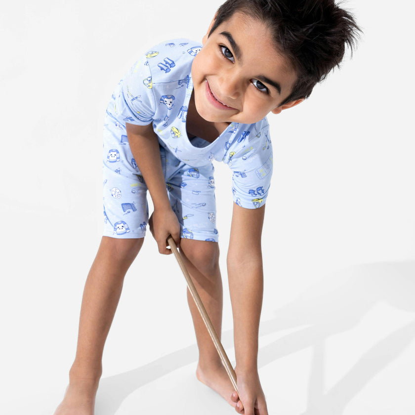 Hockey Bamboo Kids Pajama Short Set