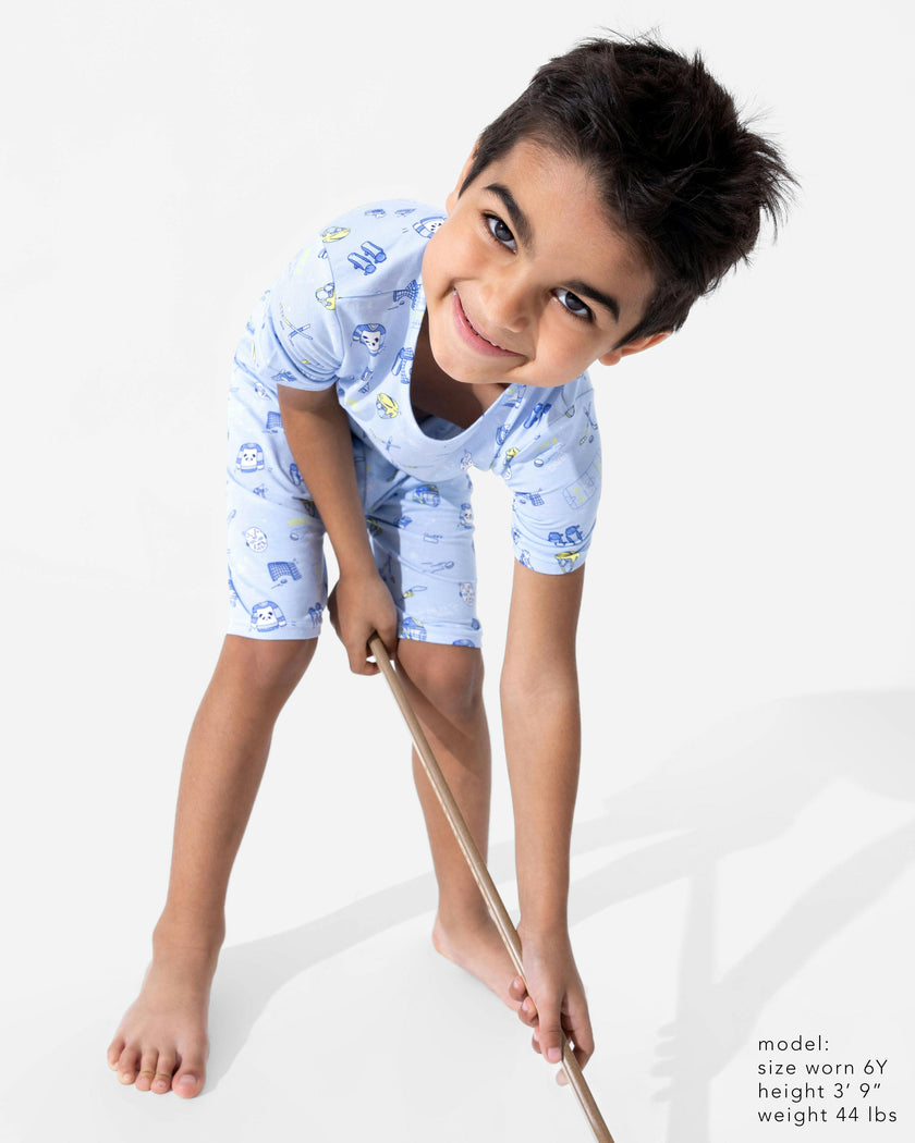 Hockey Bamboo Kids Pajama Short Set