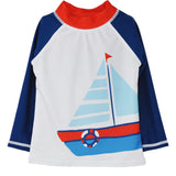 UPF 50+ Graphic Rash Guard Swim Top - G