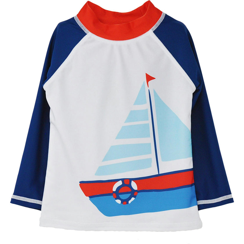 UPF 50+ Graphic Rash Guard Swim Top - G