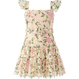 Leonora Embroidered Mini Dress