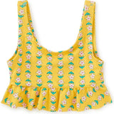 Ruffle Tankini Swim Top, Yellow