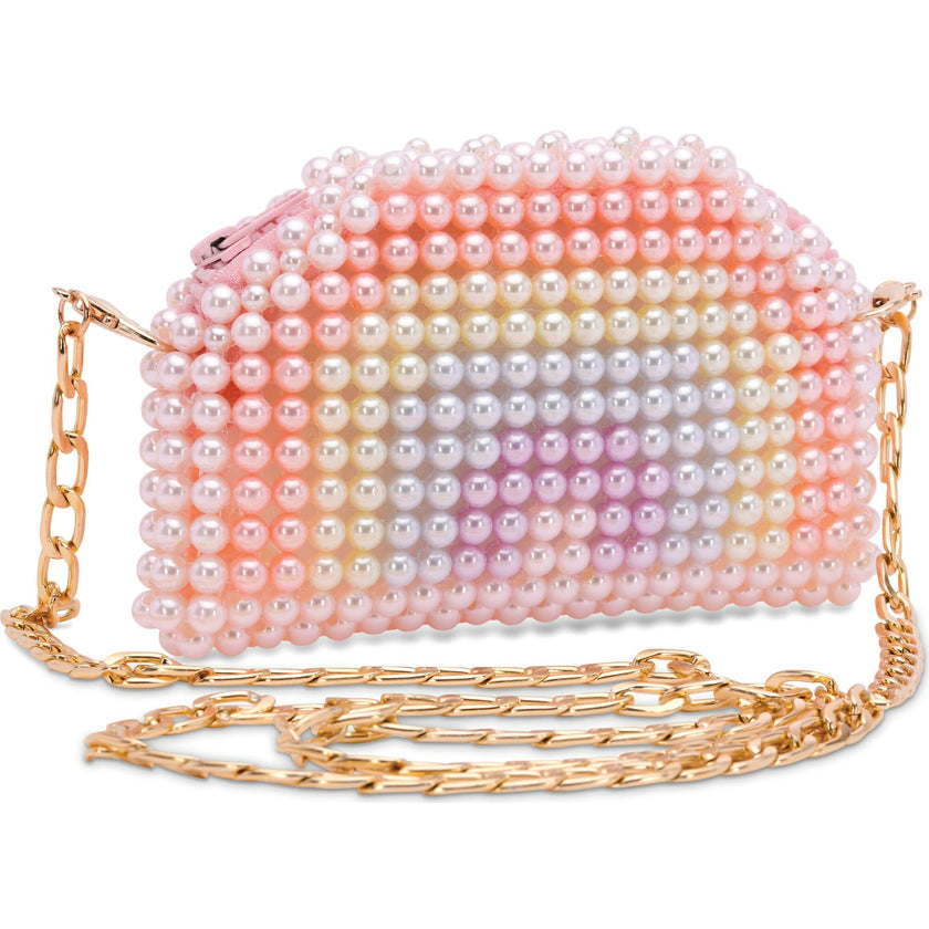 Rainbow Beaded Crossbody Bag