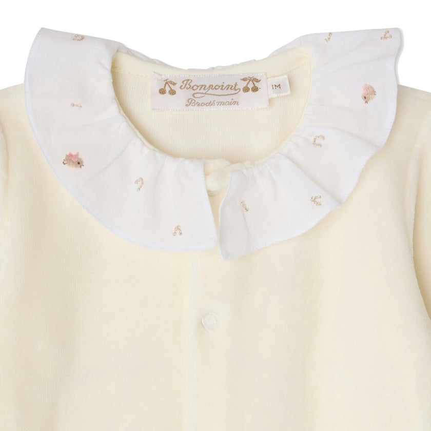 BONPOINT Lintina Songbird Pajamas - Blanc Lait