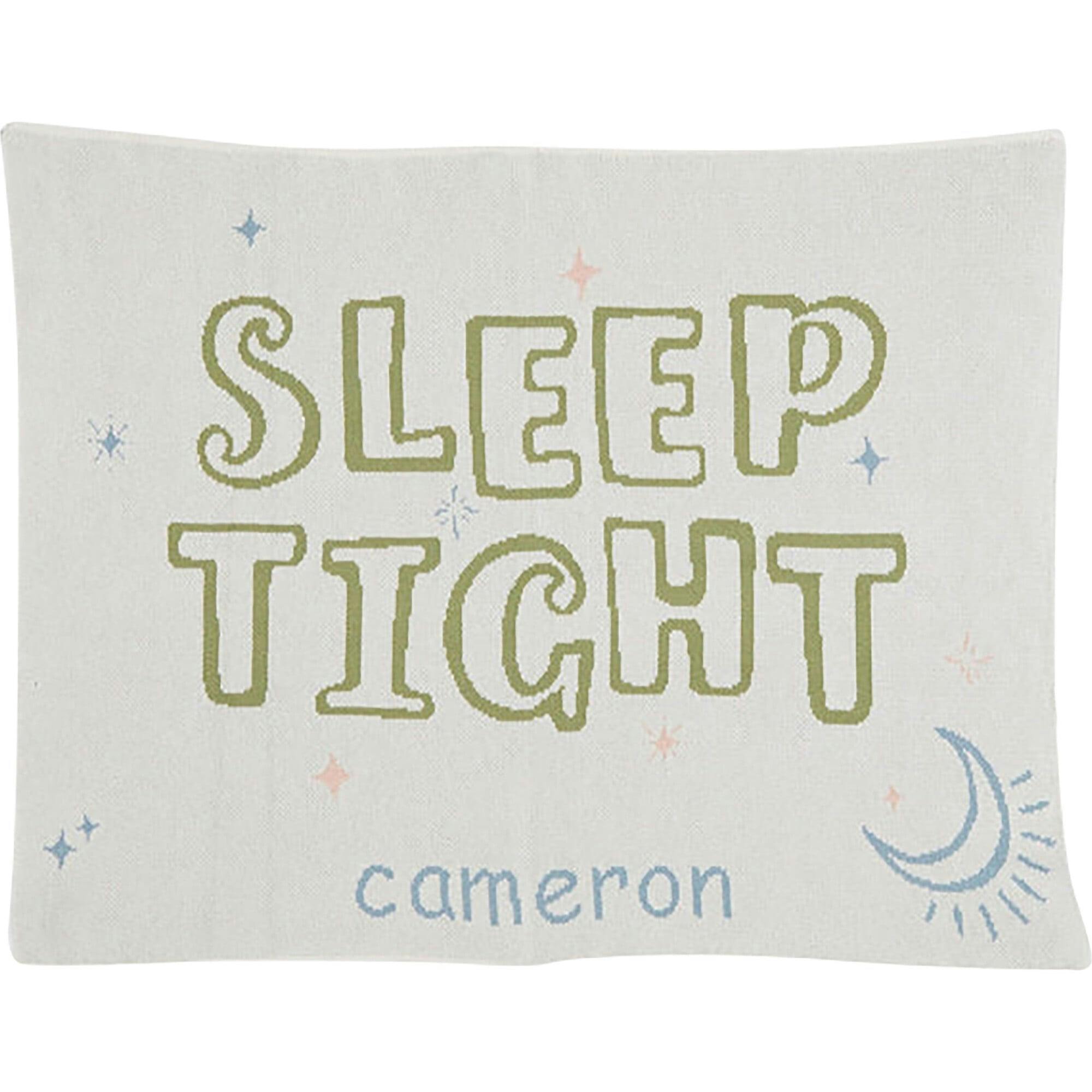 Custom Personalized Baby Sustainable Knit Throw Blanket - Sleep Tight
