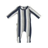 Striped Sweater Knit Long Sleeve Footie