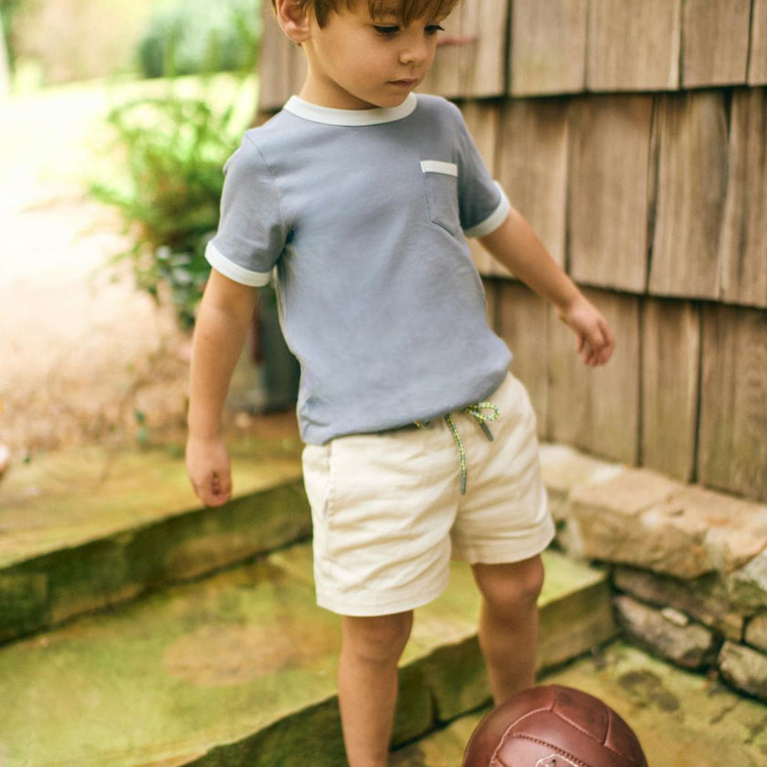 Jacob Ringer Tee in Flint Blue