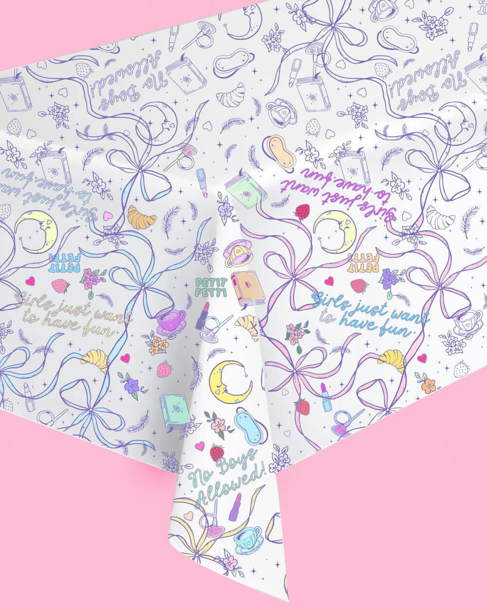 Sweet Dreams Tablecloth - paper coloring tablecloth