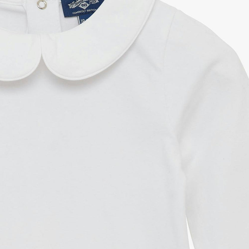 Baby Long-Sleeved Milo Bodysuit in White