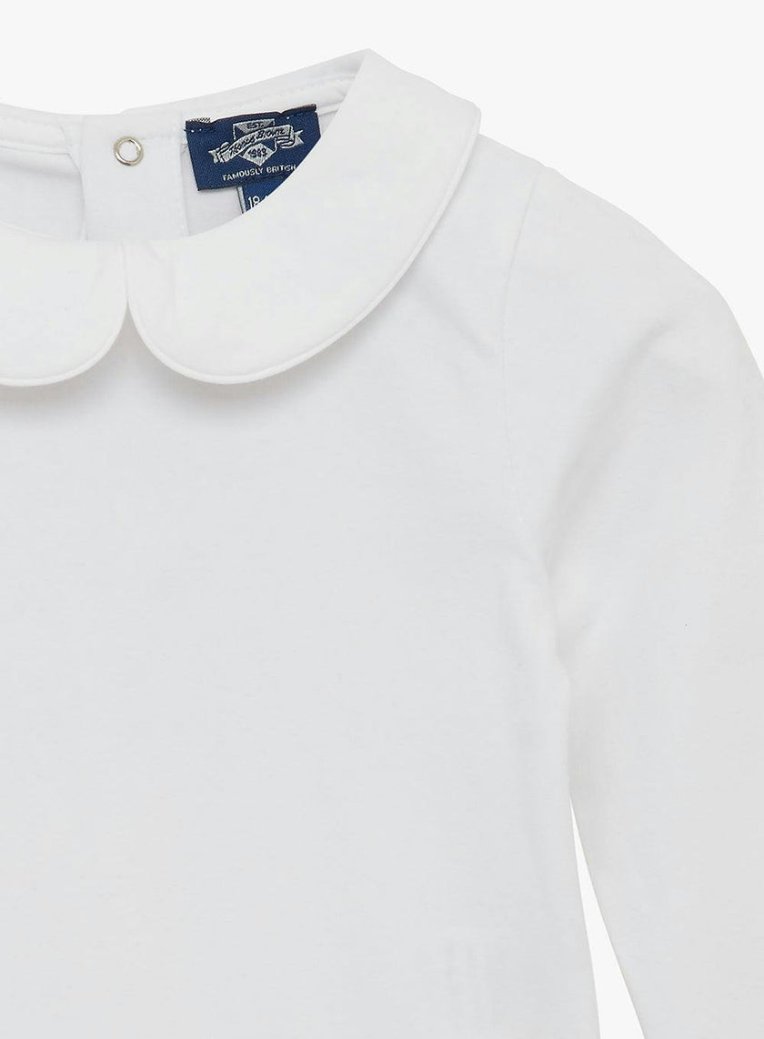 Baby Long-Sleeved Milo Bodysuit in White