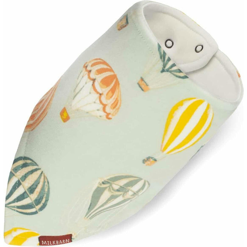 Vintage Balloons Organic Cotton Three-Layer Kerchief Bib