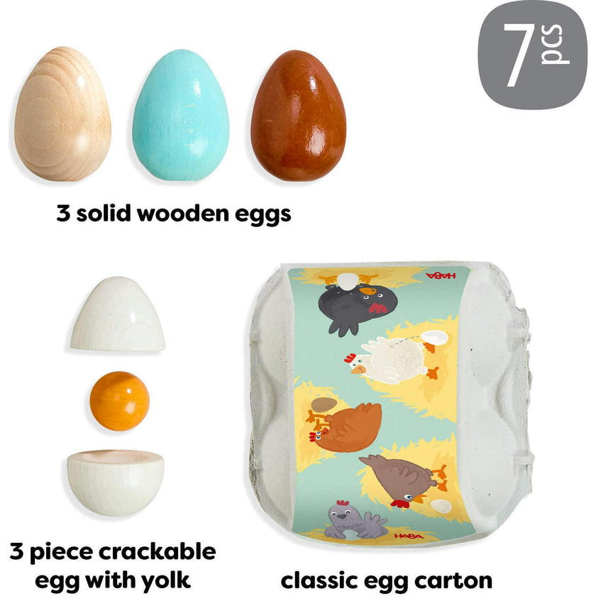 Creative Play – Wooden Eggs Play Food Set