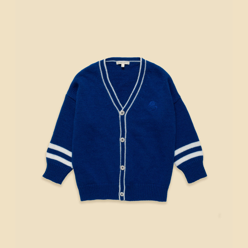 Wool Classroom Cardigan in Cobalt Blue