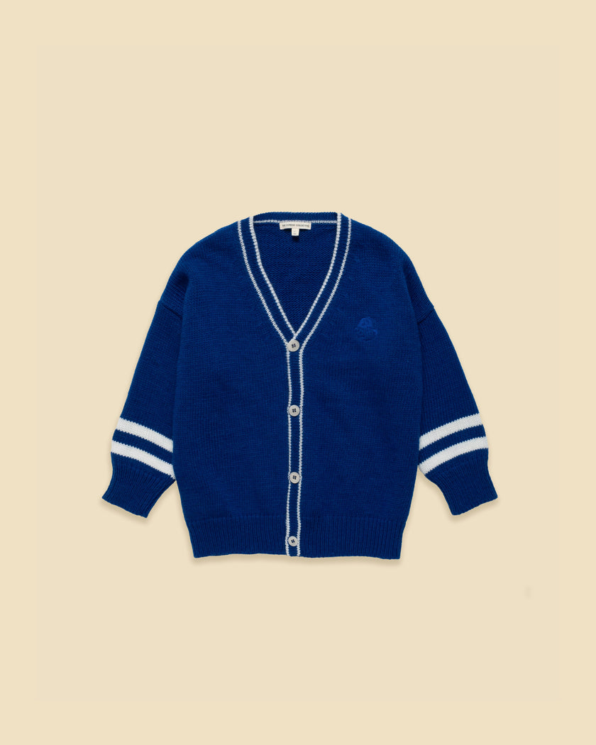 Wool Classroom Cardigan in Cobalt Blue