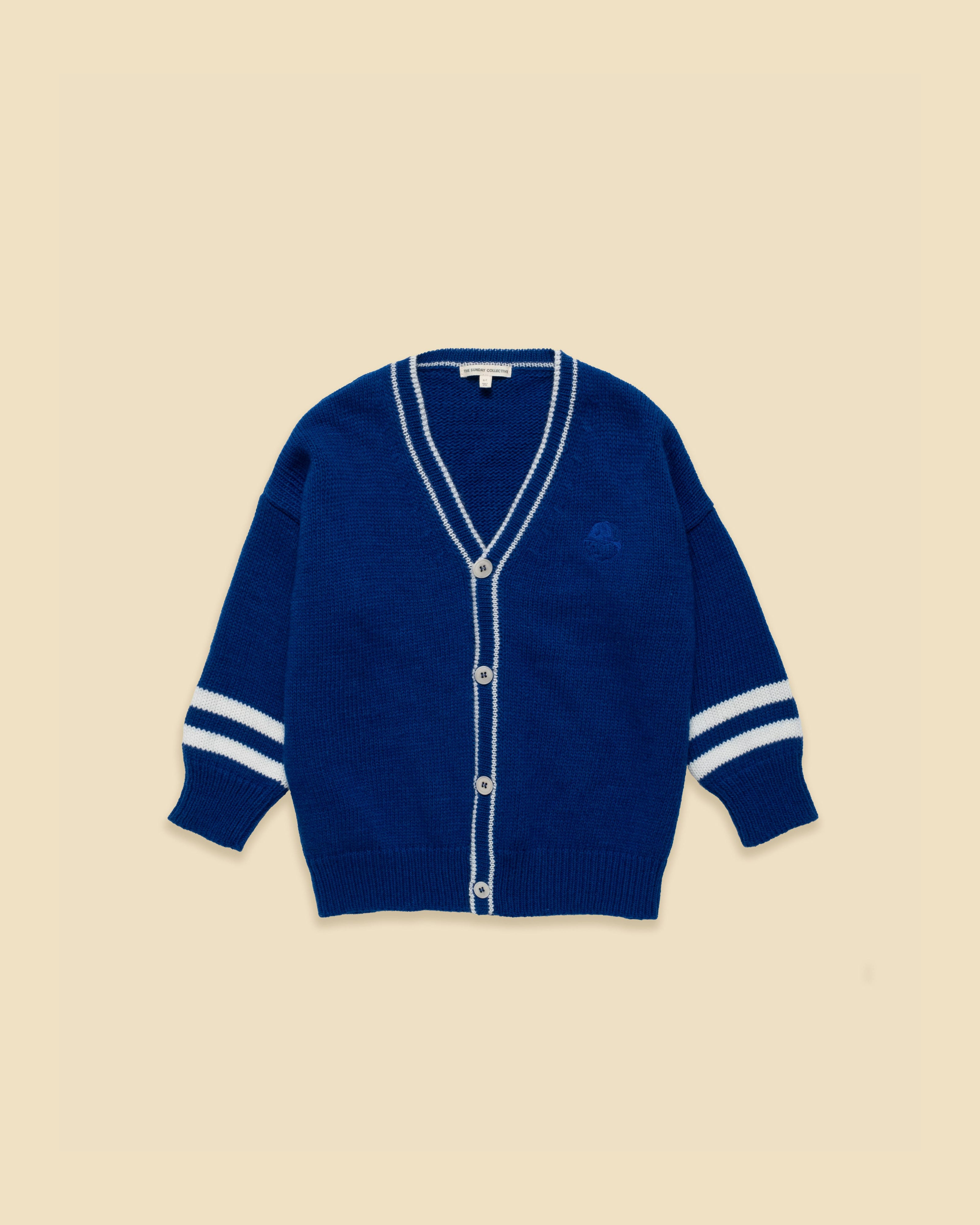 Wool Classroom Cardigan in Cobalt Blue