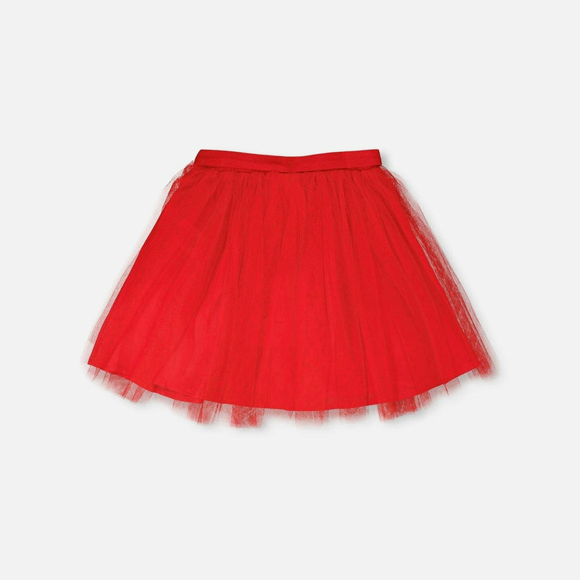 Mesh And Eyelet Skirt
