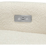 Arc Electronic Recliner and Swivel Glider in Boucle with USB port