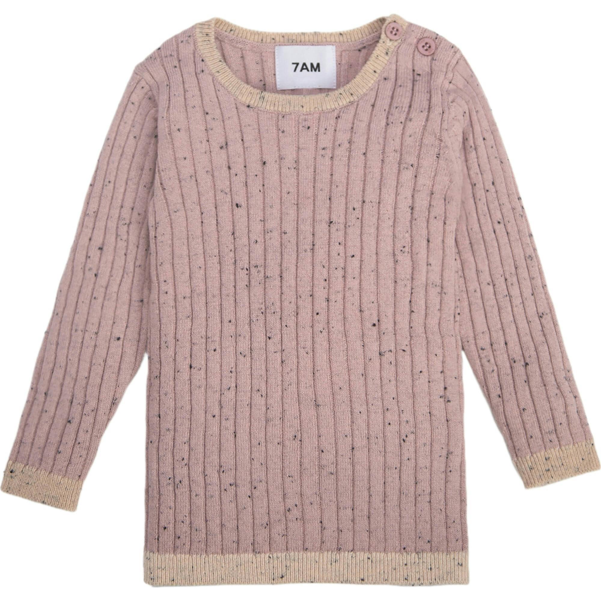 Ribbed Knit Long Sleeve Retro Top