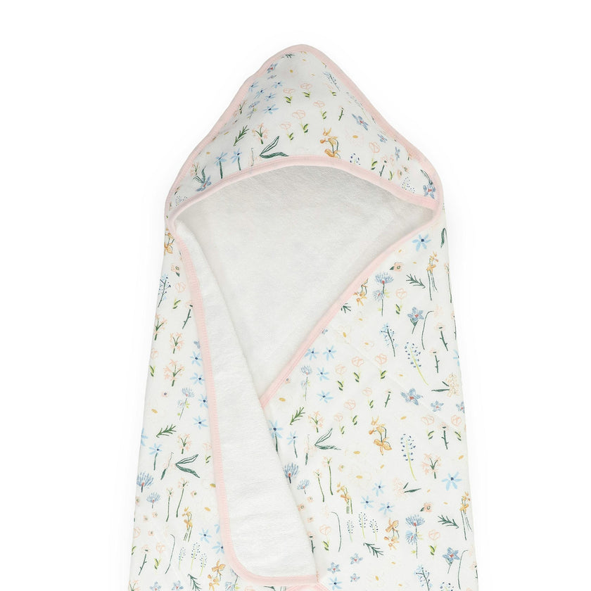 Infant Hooded Towel - Pastel Petals