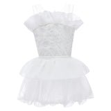 White Isabella Ruffle Dress
